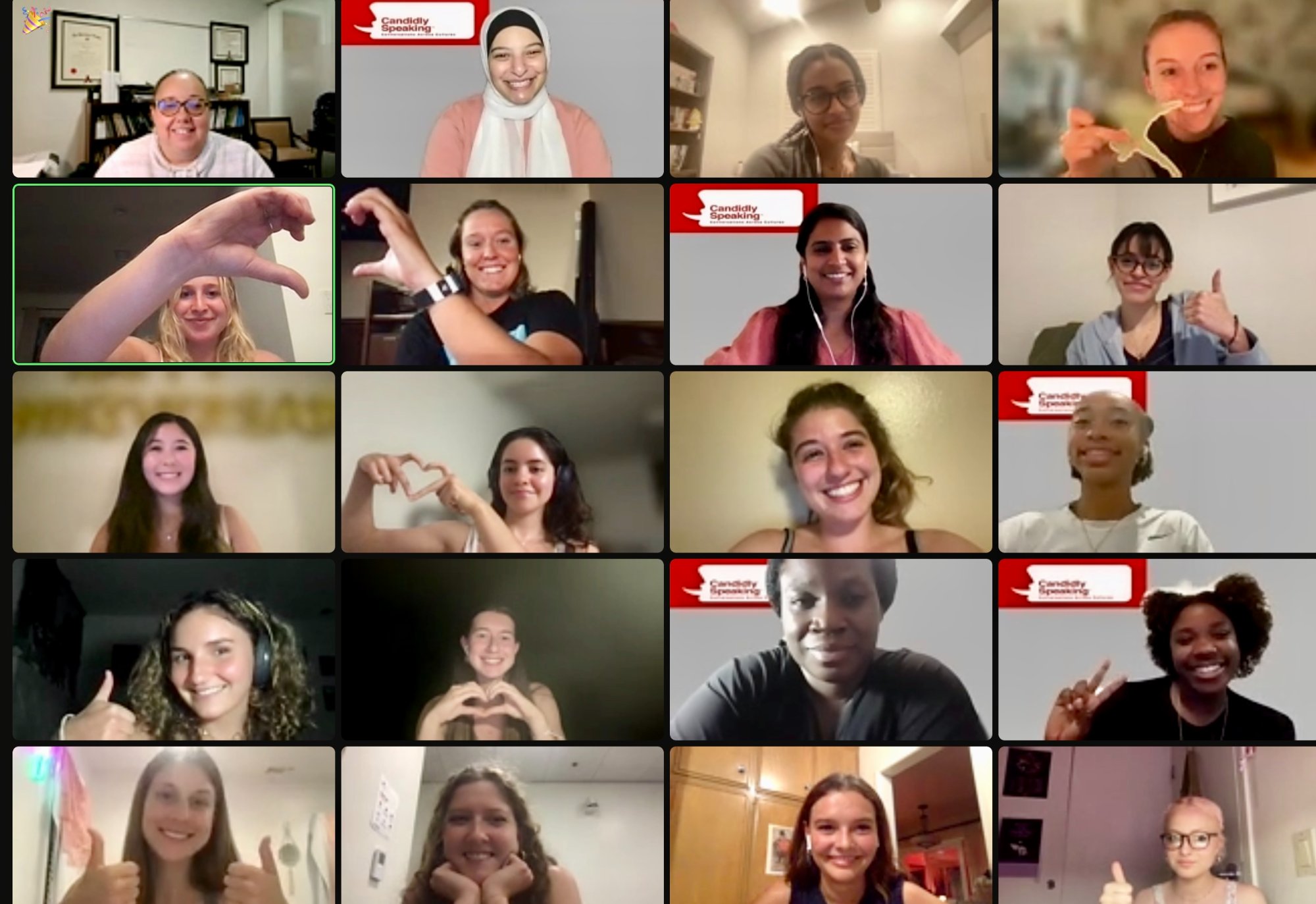 Students in a Conversations Across Cultures session